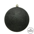 thumbnail image 3 of Vickerman 3" Gunmetal Glitter Ball Ornament, 12 per Bag, 3 of 5