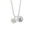 thumbnail image 2 of Delight Jewelry Silvertone Celtic Knot Heart Silvertone Script Initial Disc - Z - Charm Necklace, 20"+3", 2 of 4