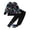 Black, variant on GYRATEDREAM Girls Clothes Leopard Patchwork Sweatshirt Elastic Waist Sweatpants with Pockets 2PCs Girls' Clothing Sets 6-14T