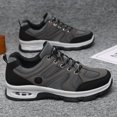 thumbnail image 4 of Men's Low-Top Lace-Up Hiking Shoes Mesh Spliced Upper Air Cushion Sole Rugged Outsole Outdoor Walking Sneakers, 4 of 6