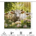 thumbnail image 2 of Farmhouse Highland Cow Funny Cattle And Flower 4 Pcs Shower Curtain Set with Rug Bathroom Sets with Waterproof Fabric And Non-Slip Rugs Toilet Lid Cover Bath Mat Decor with Hooks, 2 of 8