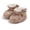 Beige, variant on Xijirk Solid Rib Knit Lined Baby Booties Adjustable Strap Warm Crib Shoes Winter Pre Walker Footwear Beige,0-6 Months