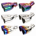 thumbnail image 1 of Universal Car Accessories Heart Shape Style Stainless Steel Exhaust Tips Muffler Tail Double-Pipe Tube Tips, 1 of 6