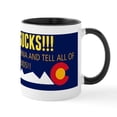 thumbnail image 2 of CafePress - Colorado Sucks! Bumper Sticker Mug - 11 oz Ceramic Mug - Novelty Coffee Tea Cup, 2 of 6