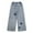 HB225 Blue, variant on Curuila Kids Girls Pants Elastic Waist Hearts Print Wide Leg Loose Fashion Demin Pants With Pockets Size 4-5 Years Blue