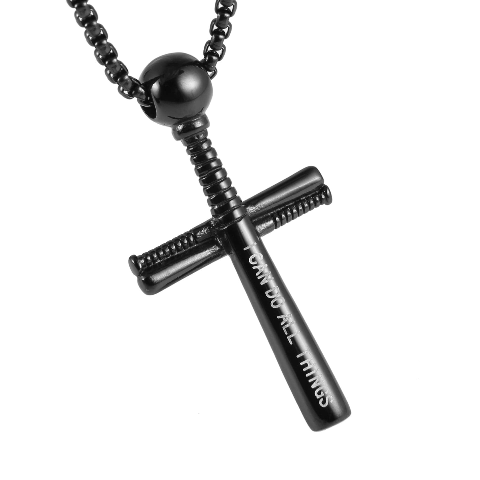 HZMAN Athletes Cross Necklace by Pendant Sports Stainless Steel