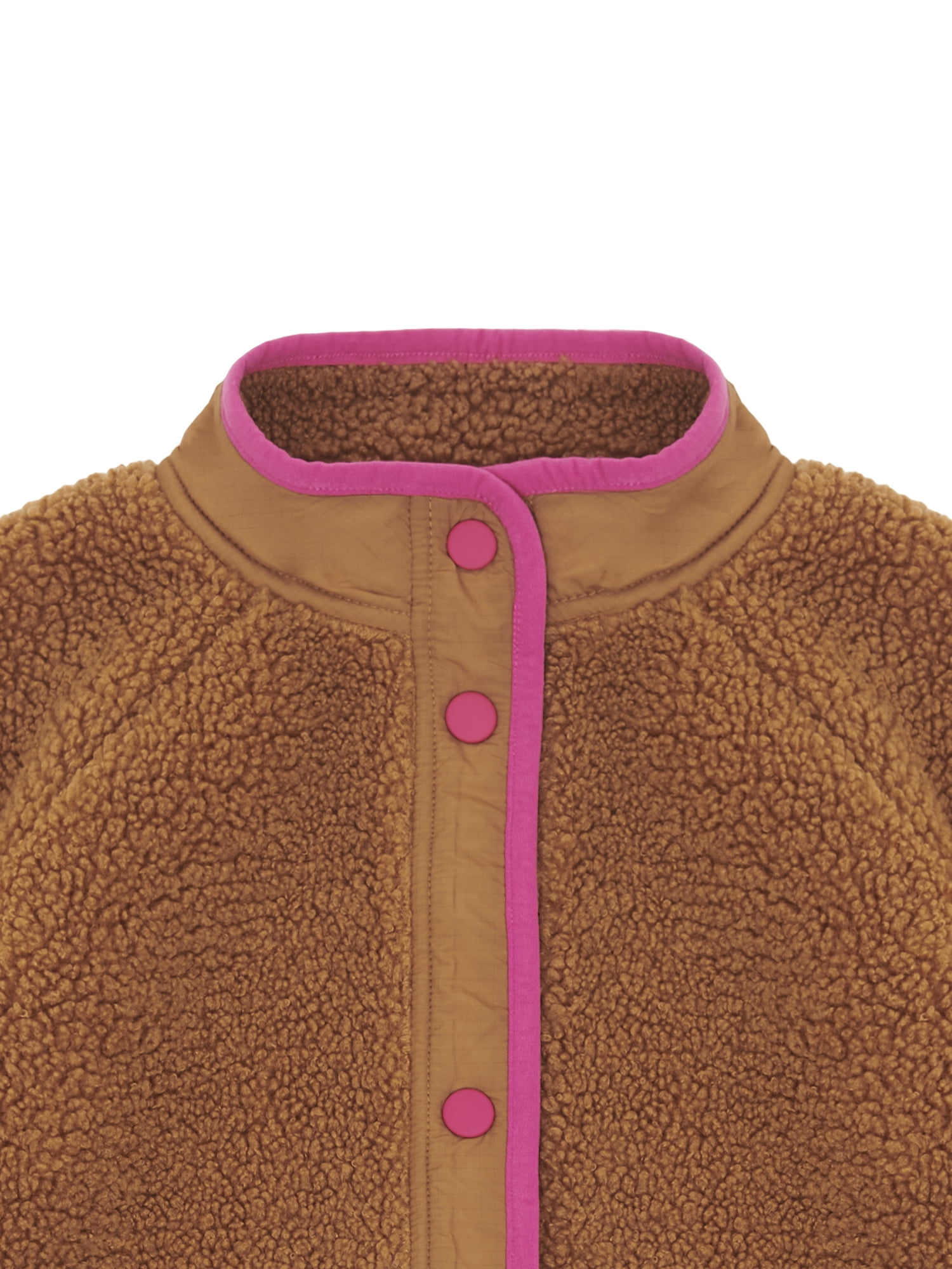 Wonder Nation Big Girls Boucle Mixed Media Jacket, Sizes 4-18
