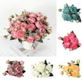 thumbnail image 2 of Artificial Flowers Bouquets of Peony Realistic Fake Flower Arrangement is Suitable for Home Decoration of Bridal Bouquet, Living Room Dining Table, 2 of 7