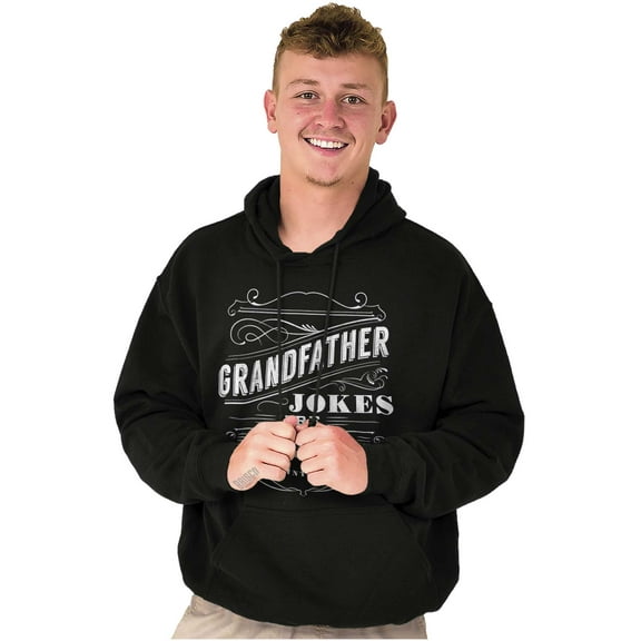 Grandfather Dad Jokes Funny Grandpa Men's Big & Tall Graphic Hoodie Brisco Brands 2X