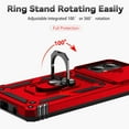 thumbnail image 6 of for Moto G Stylus 5G 2023 Case with Slide Camera Cover HD Screen Protector [Military Grade Drop Tested] Magnetic Ring Holder Kickstand Protective Phone Case for Motorola Moto G Stylus 5G 2023, Red, 6 of 17