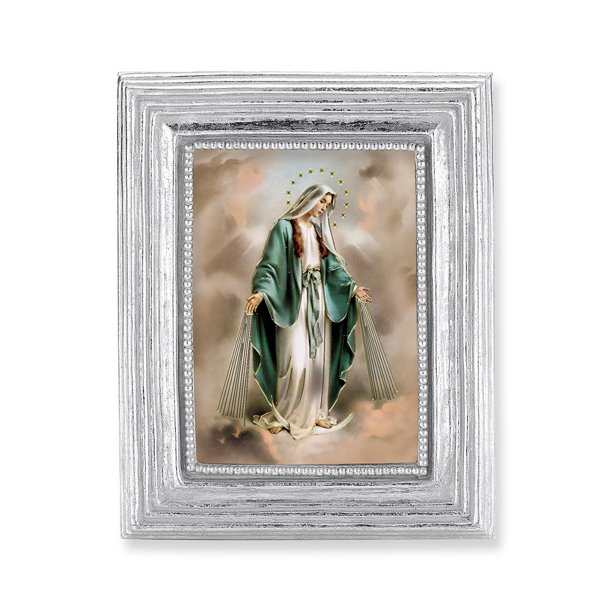 3 3 4 X 4 1 2 Silver Frame With A 2 5 X 3 5 Our Lady Of Grace Print Walmart Com