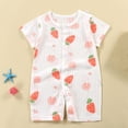 thumbnail image 2 of Zwiiyzr Baby Boy Girl Soft Romper Jumpsuits Summer Short Sleeve Breathable Newborn Clothes Unisex 3-12 Months Pink, 2 of 3