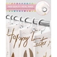 thumbnail image 6 of Happy Easter Shower Curtain Bunny Bathroom Curtains with Hooks, Waterproof Fabric Flower Carrot Rabbit Shower Curtains Set for Bathroom Bathtubs Seasonal Spring Holiday Decor Gift 36x72 Inch, 6 of 6