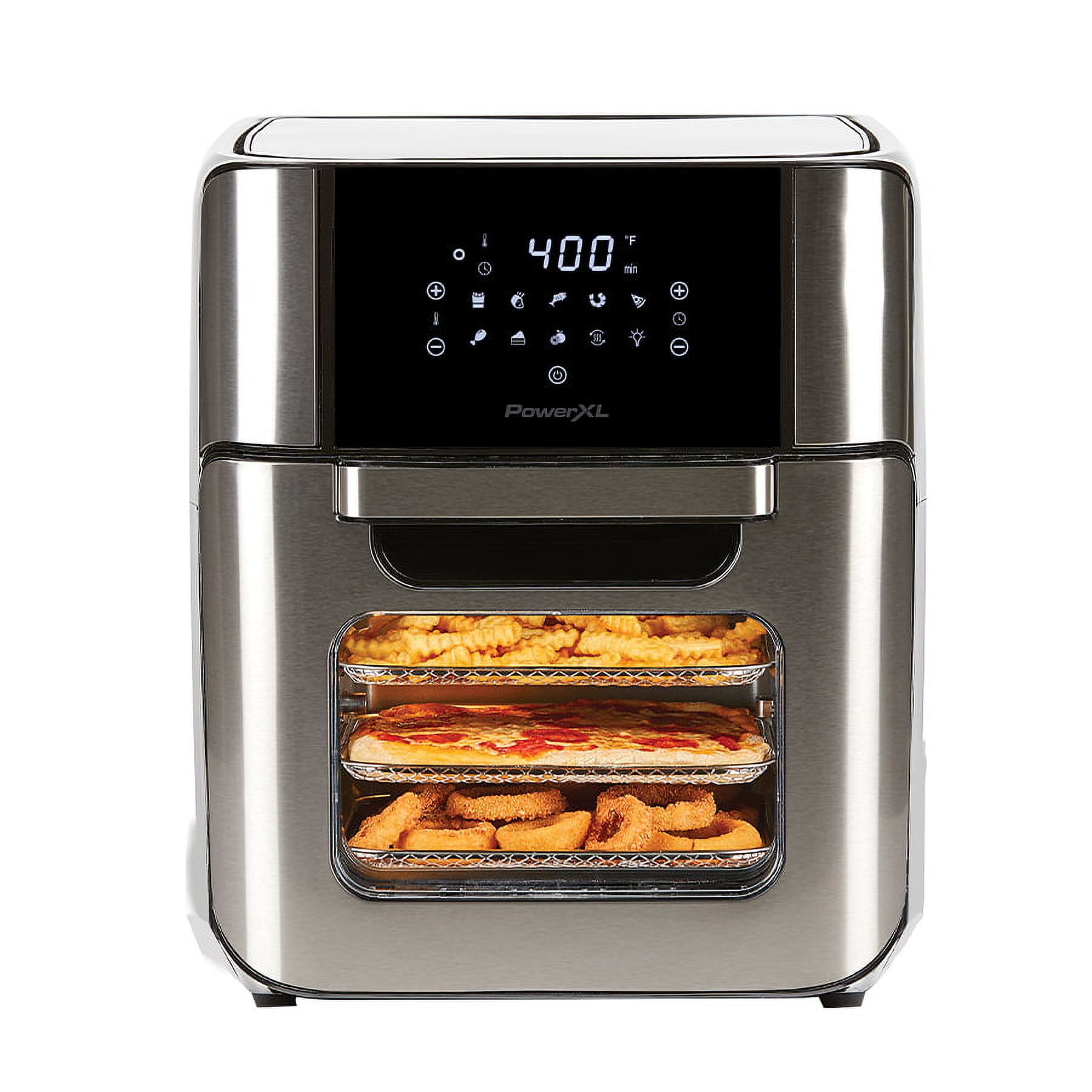 PowerXL Air Fryer 4 QT Maxx, Special Edition 2022, Extra Hot Air Fry, Cook,  Crisp, Broil, Roast, Bake, High Gloss Finish, Black (4 Quart)