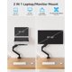 thumbnail image 2 of Soporte para laptop MOUNTUP 2 en 1 con brazo ajustable para laptop de 17", 2 of 8