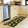 thumbnail image 6 of Ottomanson Non-Slip Rubberback Lemons 2x5 Kitchen Runner Rug, 20" x 59", Black, 6 of 9