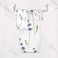 thumbnail image 5 of Coolnut Purple Lavender Towel Set of 3 with Bath Towel, Hand Towel and Wash Cloth, Soft, Quick Drying and Comfortable Winter Towels for Bathroom Kitchen Home Travel Hotel Gym Washcloth Gift, 5 of 7