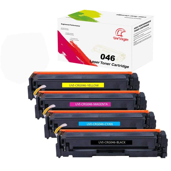 UniVirgin Compatible Toner Cartridge Replacement for 046 046H Toner Cartridge for ImageCLASS MF735Cdw LBP654Cdw MF731Cdw MF733Cdw Laser Printer (BCMY,4PK)