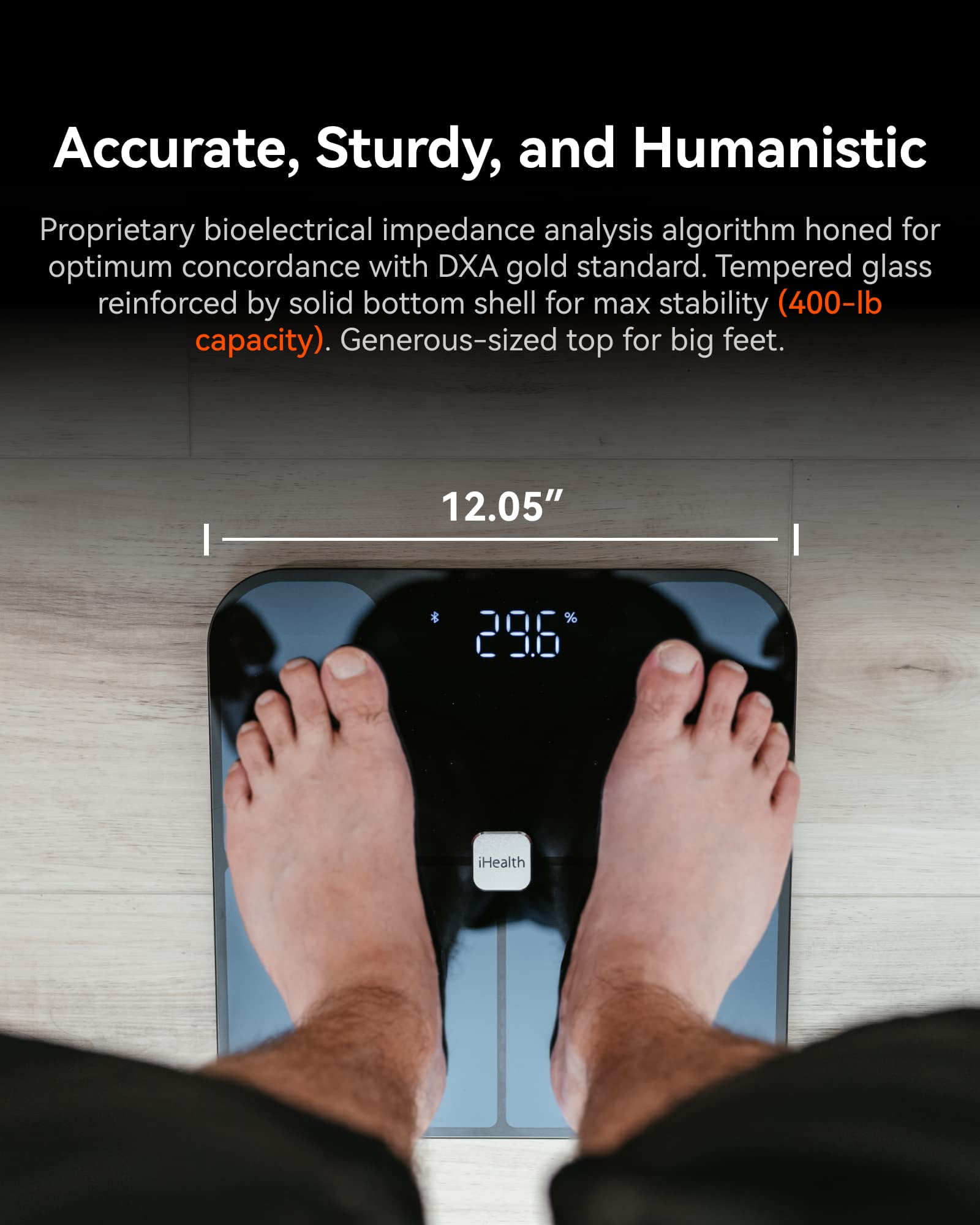  iHealth Nexus Smart Scale for Body Weight Bluetooth, Digital  Bathroom Scale Body Fat and Muscle, Body Composition Monitor Health  Analyzer for BMI Compatible for iOS & Android Accurate to 0.1lb-White 