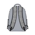 thumbnail image 2 of Black and White Checkered Pattern Backpack for School, Cute School Bag with Adjustable Shoulder Straps and Padded Back, 15.3"x11"x6.7", 2 of 4