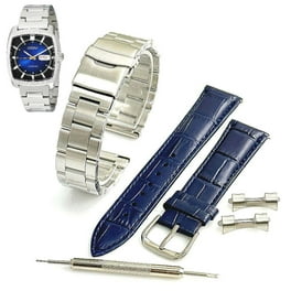 Steel and Leather Replacement Watch Band Fits Citizen BU2020