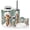 Color 1, variant on Bathroom Accessory Set 6 Piece with Bathroom Black White Funny Raccoon Otter Toilet Paper Animal Toothbrush Holder, Soap Dispenser, Soap Dish, Trash Can with Lid, Toothbrush Cup, Toilet Brush Holder