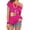 Hot Pink, variant on Womens Tops I Love The 80's Slant Neck Irregular Short Sleeve Top Spring Summer Shirts for Women Black L