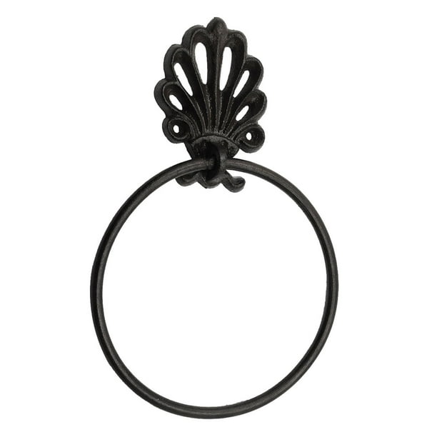 Toalla de mano de baño Anillo Toalla de casa Vintage Soporte de anillo de papel higiénico Hierro Fundido - Toallero Methold HA3669-01B