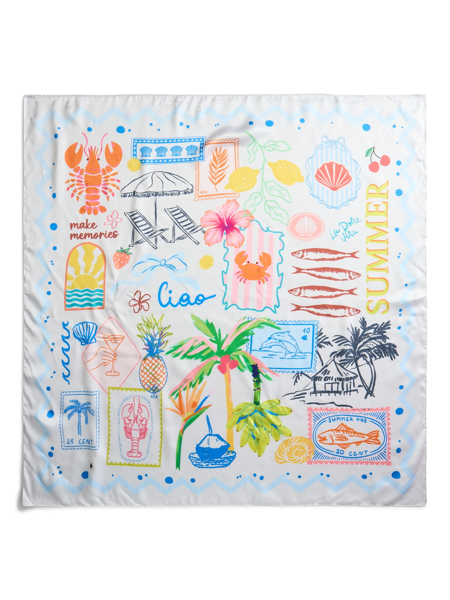 No Boundaries Printed Square Scarf, Women’s