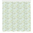 thumbnail image 3 of Ambesonne Caterpillar Shower Curtain, Doodle Flower Birds, 69"Wx84"L, Multicolor, 3 of 3