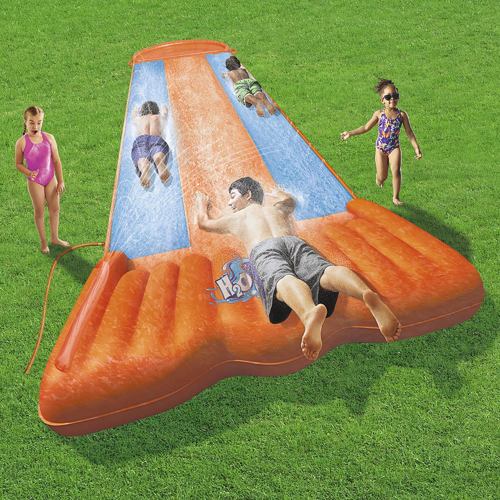 Water Slides Triple Slider Slip N Slide Outdoor Inflatable Play