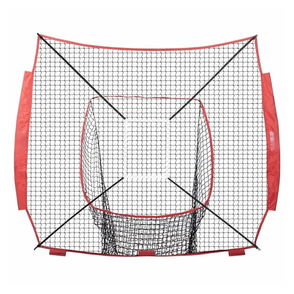 7x7ft Baseball Softball Practice Net - Portable Training Net for Hitting, Batting, Pitching - Replacement Net with Targets