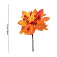 thumbnail image 3 of PuSpu Home Decor Halloween Plug-in Accessories Maple Wreath Props Simulation Pumpkin Strobile Red Fruit Thanksgiving Decoration Household Products, 3 of 6