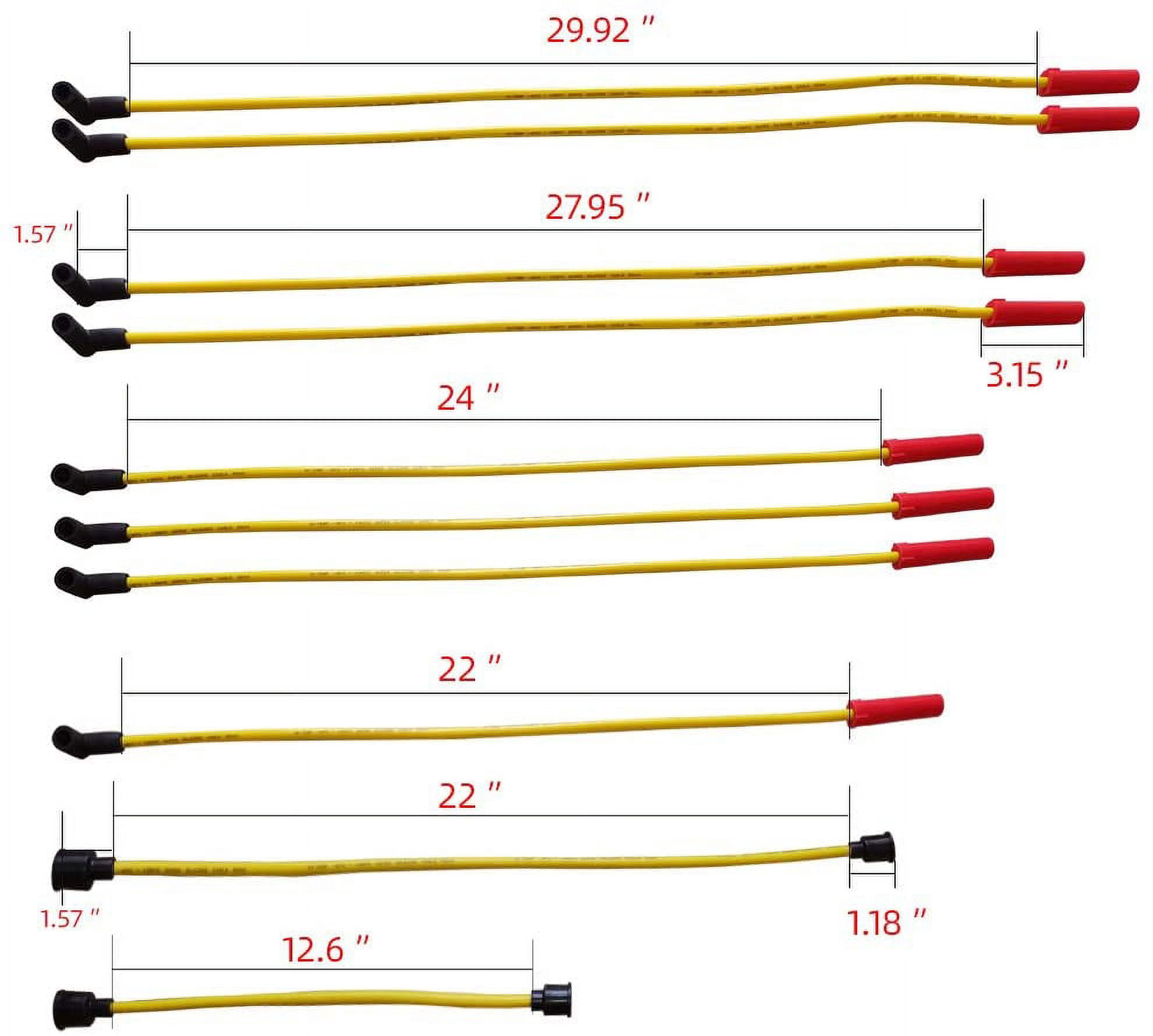 Distributor & Spark plug Wire Compatible with Ford 351C 351M 400 429 460 HEI 65,000 Volt Coil KA-1046013 PE332U JM6506BL 351CBLHEI0
