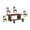 Dark Brown, variant on Pemberly Row Live Edge Solid Wood Sheesham 6-Piece Dining Set in Brown