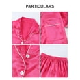 thumbnail image 4 of Girls Pajamas Set, Satin Silky Button Down Loungewear 2 Piece Short Sleeve Pants PJS Sets for Kids Size 1-13, 4 of 5