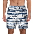 thumbnail image 2 of Picia Retro Coconut Tree pattern Mens Swim Trunks with Compression Liner Stretch Beach Shorts Quick Dry with Zipper Pockets No-Chafing Board Shorts-X-Large, 2 of 9