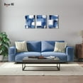 thumbnail image 5 of Decor MI Blue Wall Art 3 Piece White and Blue Abstract Wall Art Modern Oil Painting Print Canvas Aesthetic Wall Decor for Living Room Bedroom Bathroom Office 12x16 Inch, 5 of 6