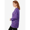 thumbnail image 3 of Woman Within Plus Size Perfect Printed Long-Sleeve Crewneck Tunic, 3 of 4