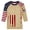 a-Beige214109, variant on Womens Patriotic Style Three Quarter Sleeve Raglan T Shirt Vintage American Flag Floral Print Crewneck Tee For Independence Day Daily Wear Navy XL