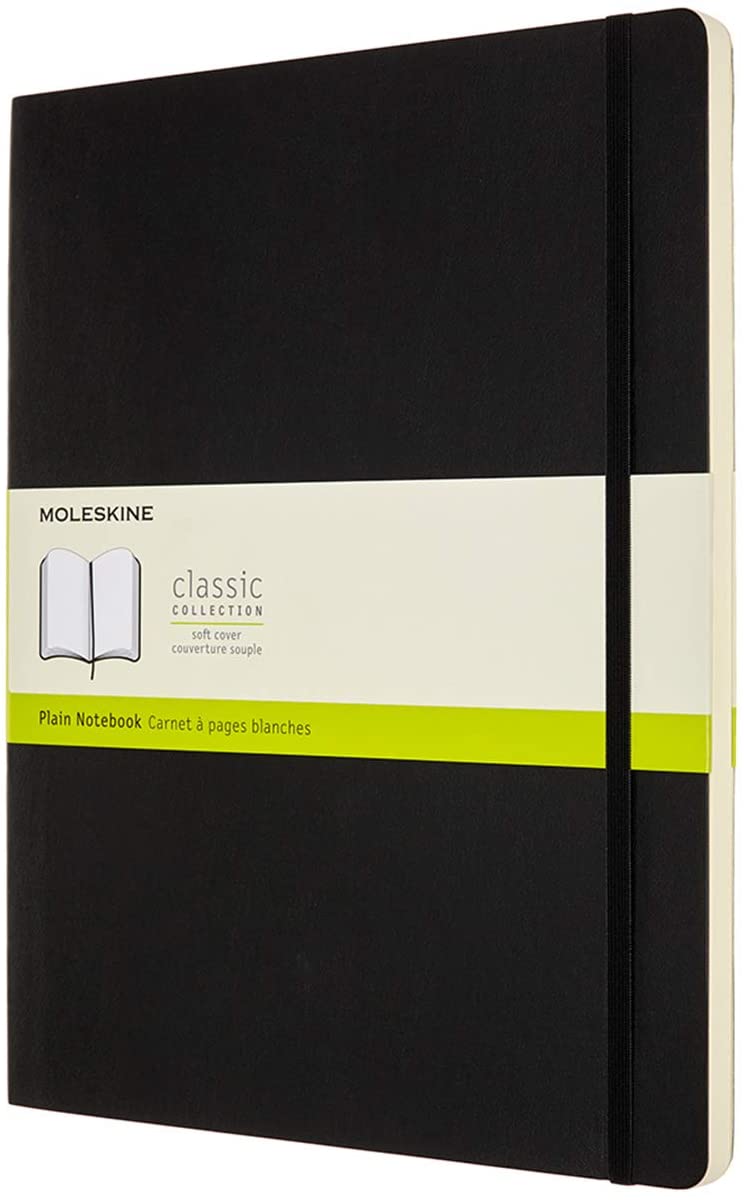 Moleskine Classic Notebook, Soft Cover, XXL (8.5" x 11") Plain/Blank, Black, 192 Pages Walmart