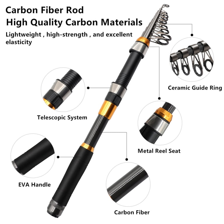 carbon fiber telescopic fishing rod Bombrooster Rods Reel Combo HA 3000 TROUTBOY 2.7M Fishing Rod and