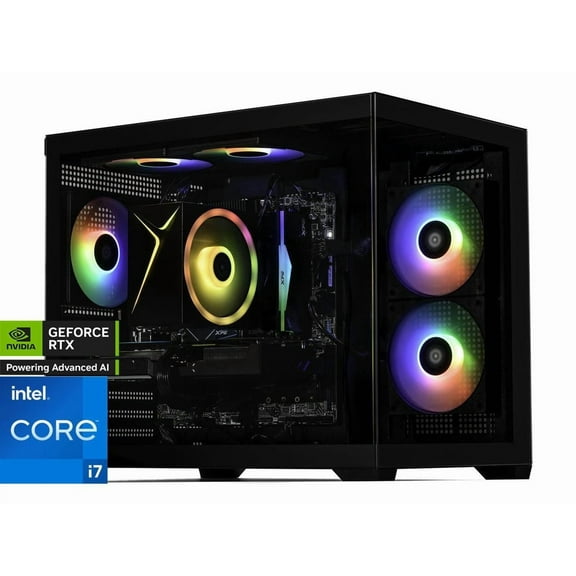 STORMCRAFT Gaming PC Intel SIRIUS Core i7-14700F NVIDIA GeForce RTX 5060- AI Powered 32GB (16Gx2) DDR5 RGB 6000MHz 2TB NVMe SSD 650W PSU Windows 11 Home - SI1470FCC-560N1