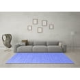 thumbnail image 3 of Ahgly Company Machine Washable Indoor Round Oriental Blue Industrial Area Rugs, 8' Round, 3 of 4