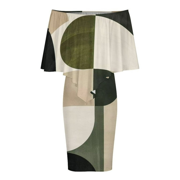 Sage Green Simple Shapes Women's Off The Shoulder Ruffles Summer Wedding Guest Loose Casual Party Beach Dress - Walmart.com Sage Green Simple Shapes Women's Off The Shoulder Ruffles Summer Wedding Guest Loose Casual Party Beach Dress - Walmart.com
