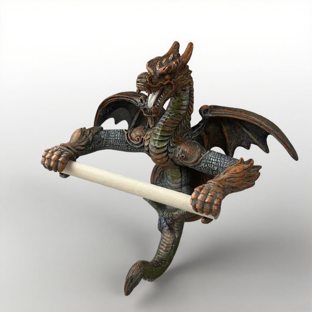Misright Wall Mounted Tissue Roll Holder Unique Dragon Toilet Paper Roll Holder