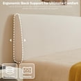 thumbnail image 4 of Cabecero Tapizado Cama Completo Sin Taladro Montaje 5min Soporte Funda Blanco Roto Pinmoco D-OWHT Con Base, 4 of 8