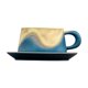 thumbnail image 2 of mfyjkho Juego de taza y platillo de café de cerámica, capacidad de 240 ml, incluye 1 taza, ideal para té, café y regalos, 5,74 x 5,74 x 3,03 pulgadas, 2 of 7