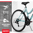 thumbnail image 4 of Huffy 26" Rock Creek Mountain Bike, Fits Riders 60"+, Teal, Adult, Women's, 4 of 13