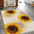 thumbnail image 3 of Yellow Sunflower Area Rug 4x6 Washable Rug Non Slip Beige Modern Art Botanical Floral Large Area Rug Indoor Floor Carpet for Entryway Bedroom Kitchen Living Room Home Office Dining Room Nursery, 3 of 8